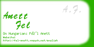 anett fel business card